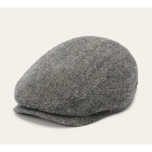 Stetson Men's sz L Wool Herringbone Driver Hat Paper Boy Peaky Blinders Grey